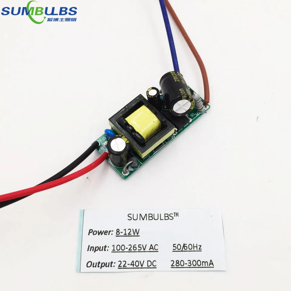 5W 10W 15W 20W 25W 30W 35 Вт с драйвером постоянного тока для светодиода 300mA AC 100V 220V DC/DC конвертер Питание трансформатор доска 50/60hz