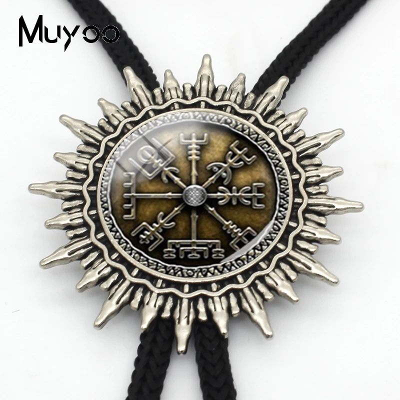 1 BOLO-00160 винтажное ювелирное изделие викингов компас Амулет ожерелье компас амулет Западный Боло Галстуки подвеска ювелирные изделия металлические шейные Галстуки - Окраска металла: 1