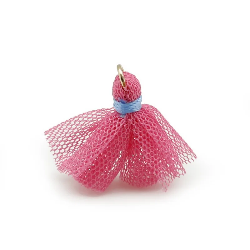 Оптовая продажа 4 шт./лот 30 мм смешанные сетчатые кисточки для сережек шелковая