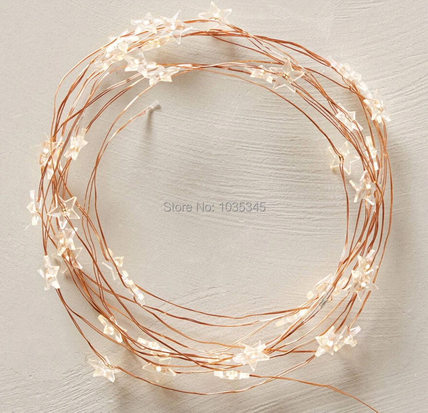 Гирлянда из медной проволоки в форме звезды 10 м 100 110 В|light string|copper wire lightswire lights |