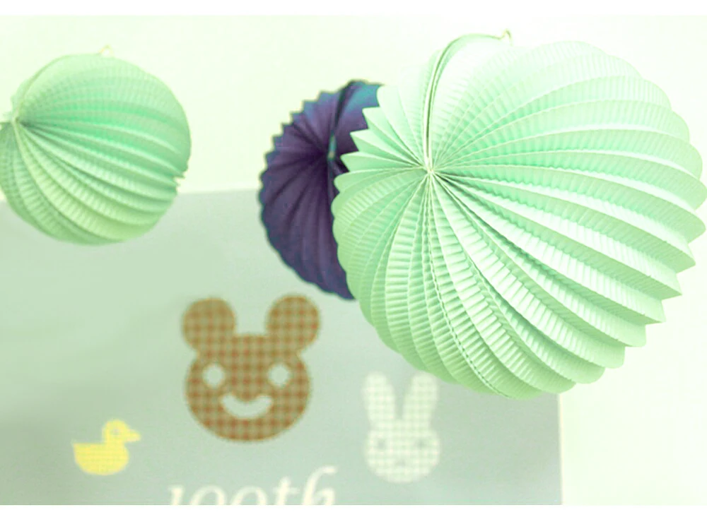 Wedding Birthday Party Showers Decoration 19cm Hanging Watermelon Accordion Paper Lanterns For Home Event Festival Decor | Дом и сад