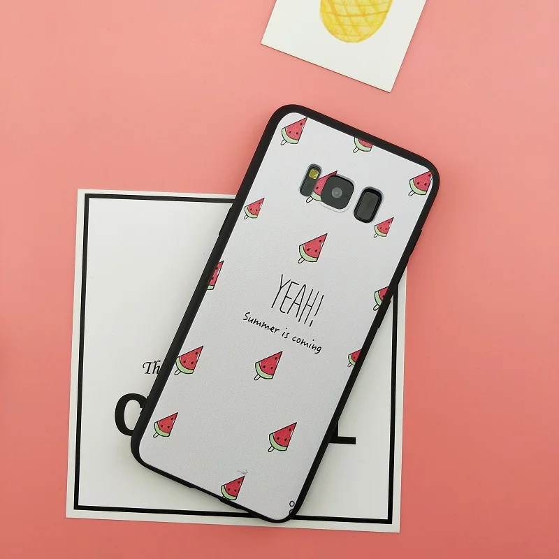 Spring Lemon For Samsung Galaxy S8 Case Summer is Coming Watermelon Pineapple Fruit S7edge S7 S8PLUS |