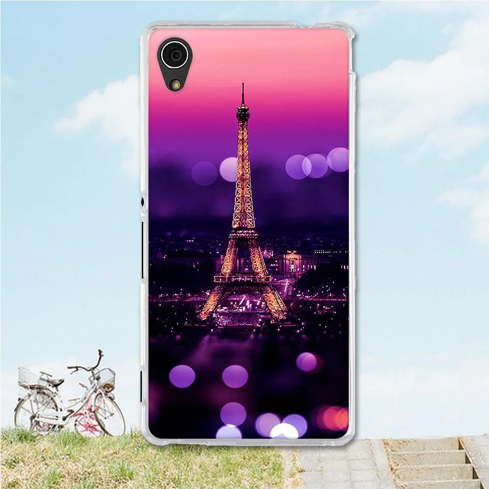 Мягкий ТПУ чехол для телефона с милыми животными тигром Sony Xperia M4 Aqua Beach милый