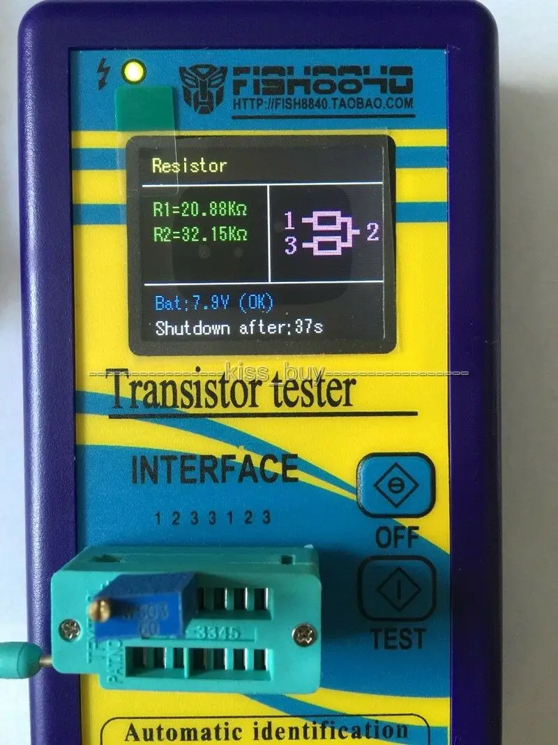 DYKB TFT LCD Транзистор тестер Диод тиристорный емкостной резистор индуктивность MOSFET