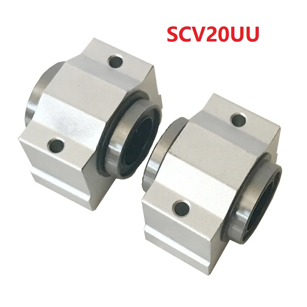 2 шт. Линейный шарикоподшипник SCV20 ( SCV20UU SC20VUU) Блок 20 мм для ЧПУ|Валы| |