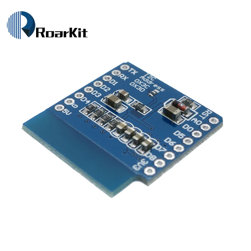 Светодиодный ЖК дисплей 0 66 дюйма 64X48 IIC I2C O экран для Arduino совместимый с D1 mini|shield for