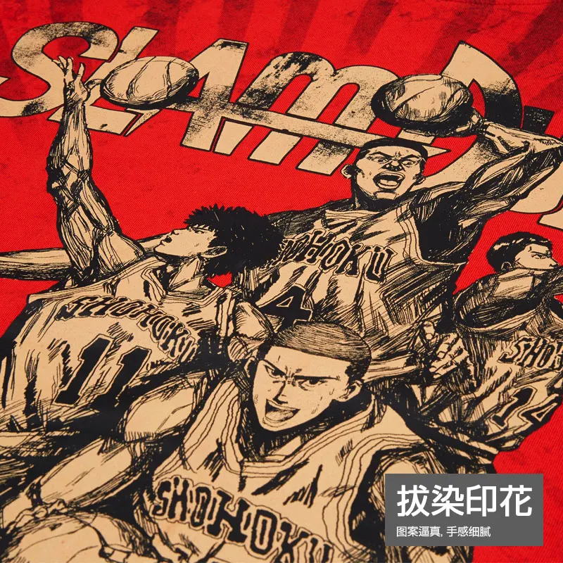TEE7 Мужская Повседневная футболка с коротким рукавом Slamdunk японская Молодежная