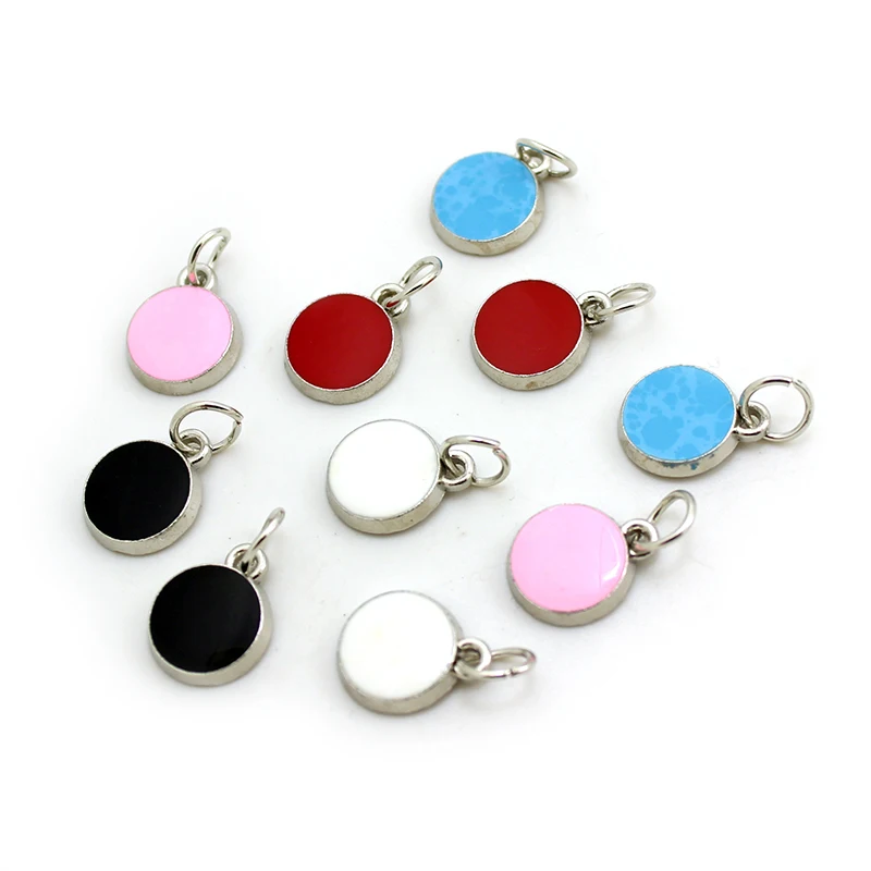 10 шт./лот смешанные цвета Круглые Подвески Ожерелье подходят Плавающие медальон