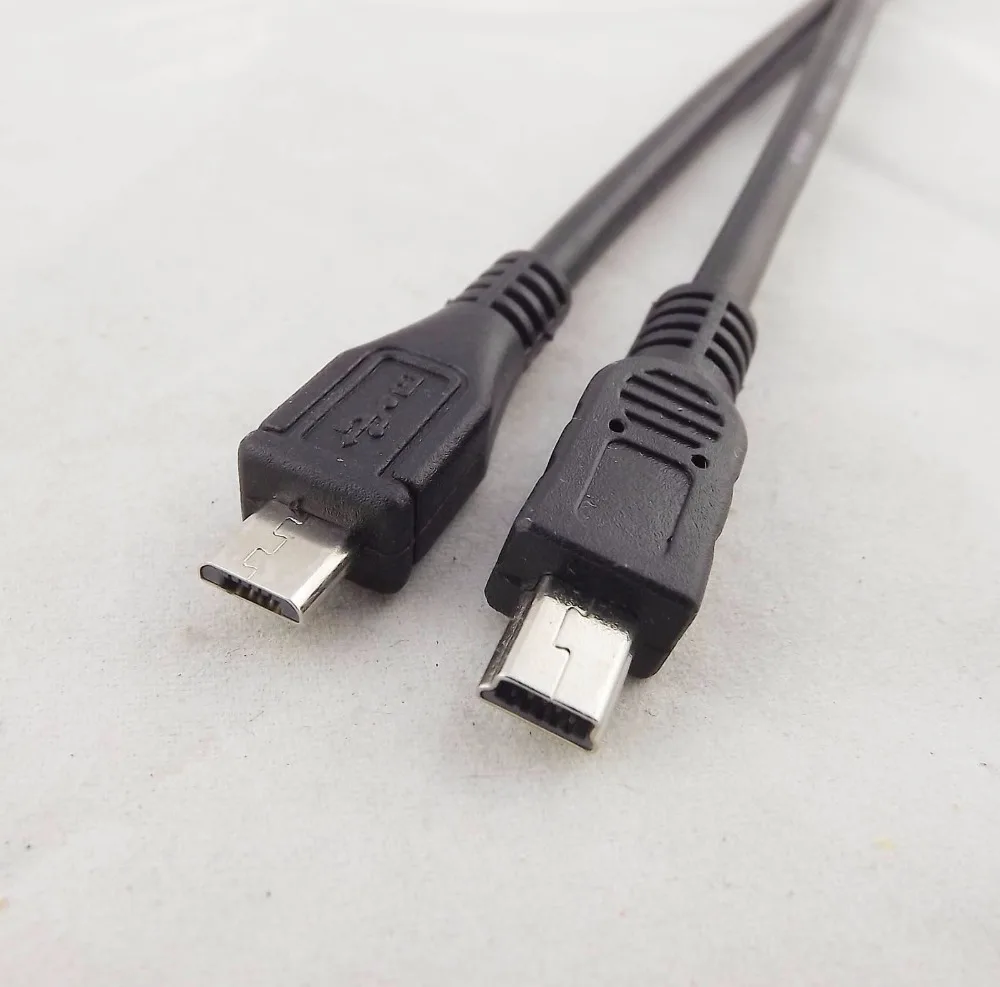 10 шт. Micro USB 5 Pin B штекер к мини адаптер данных конвертер кабель 25 см|mini usb pin|mini usbusb |