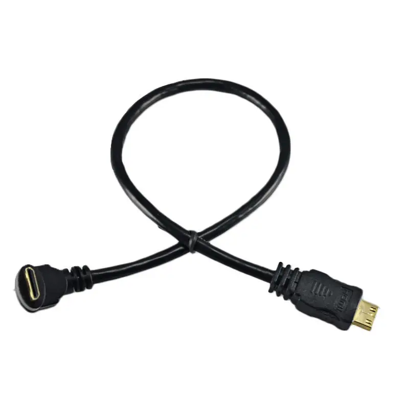 Мини HDMI Удлинительный кабель Mini штекер на 90 градусов мини Мужской Шнур 0 3 м |