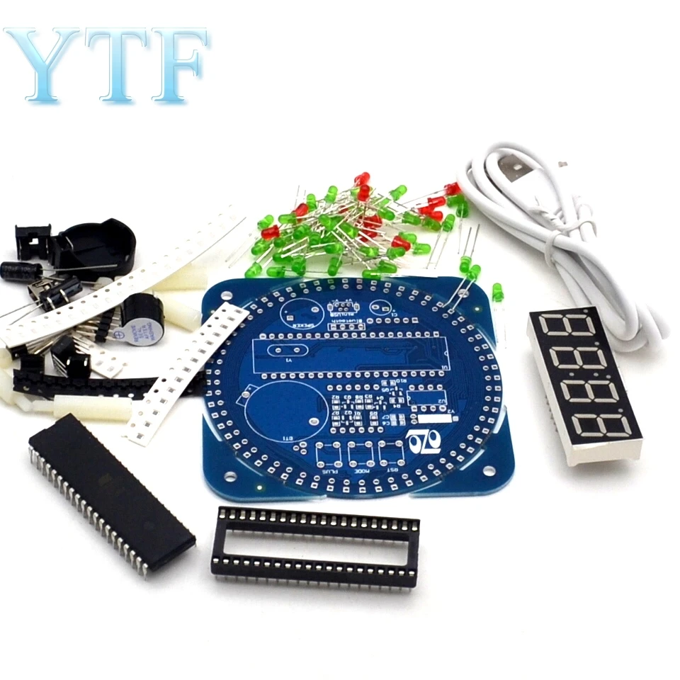 Display Module Alarm Electronic Digital Clock LED Temperature DIY Kit Learning Board 5V with shell DS1302 | Компьютеры и офис