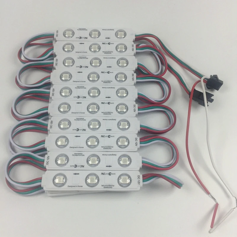 20 шт./лот DC12V WS2811 5050 RGB светодиодный модуль 1 5 Вт водонепроницаемые IP65