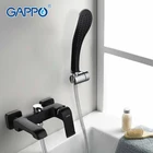 GAPPO Смесители для ванны черный смеситель для душа латунный смеситель для душа для ванны Водопад смеситель для душа