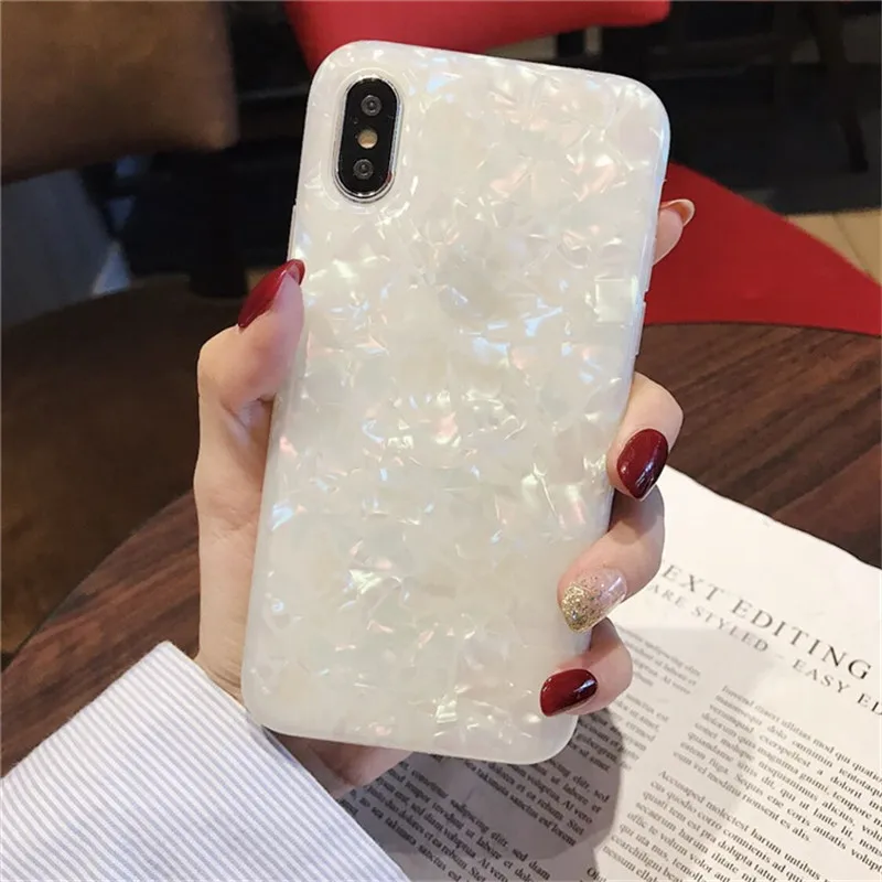 Роскошный блестящий чехол для телефона на iPhone 6 S 7 8 Plus Dream Shell чехлы с рисунком XR XS