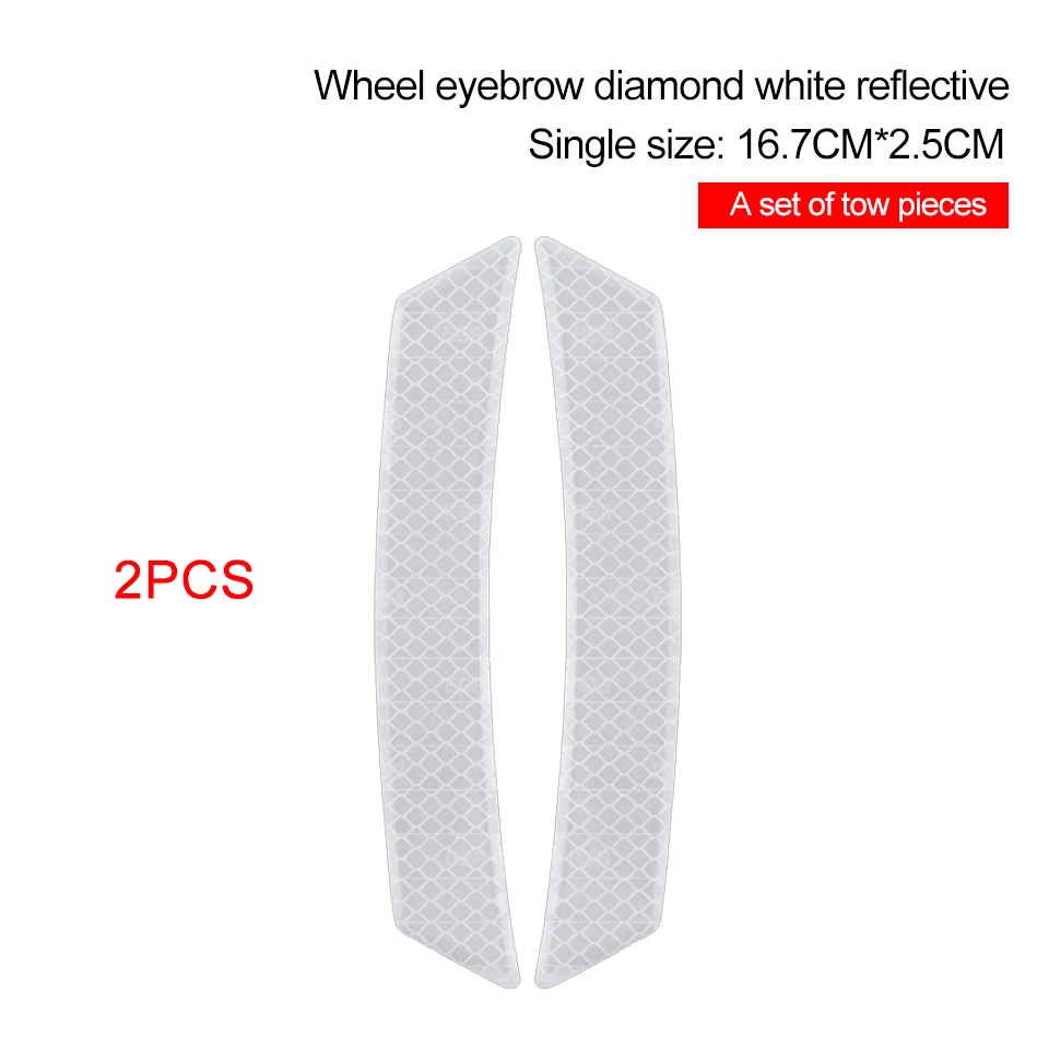 White wheel trims Предупреждение ющий стикер для безопасности автомобиля, знак для велосипедного шлема, автомобильная Светоотражающая дверная лента с наклейками, светоотражающие полоски, аксессуары для автомобиля - Название цвета: White wheel trims