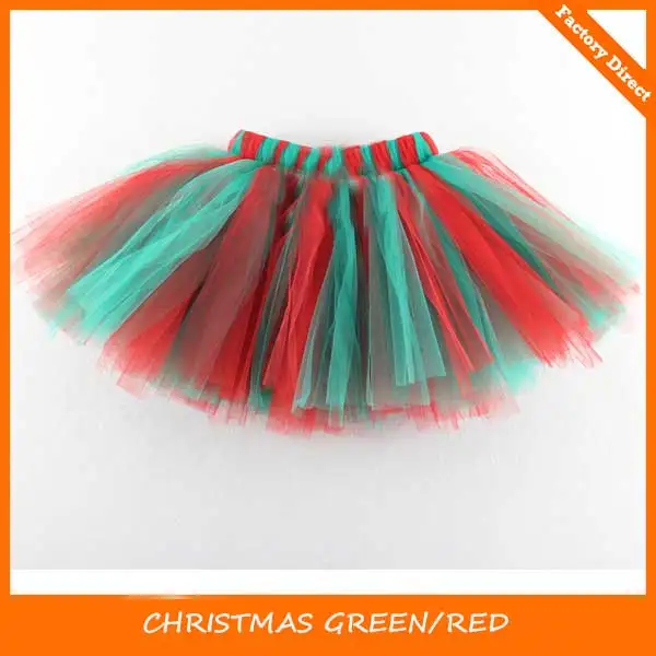 Лидер продаж детская красная/зеленая шифоновая юбка-пачка ручной работы с