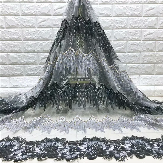 Лук цвет ручной работы французский бисерный кружевной ткани 2018 3d цветок Блестки