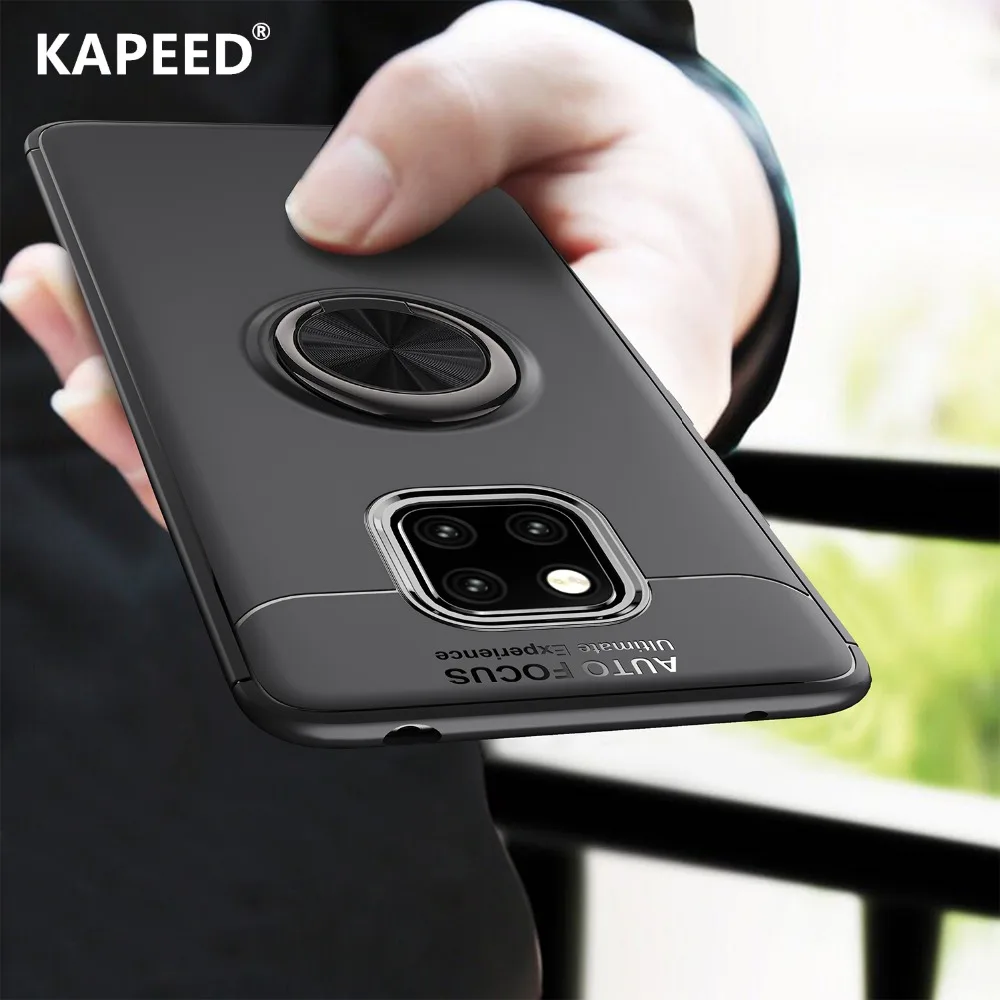 KAPEED чехол для телефона HuaWei Mate 20 Pro Lite металлический кольцевой кронштейн Магнитный
