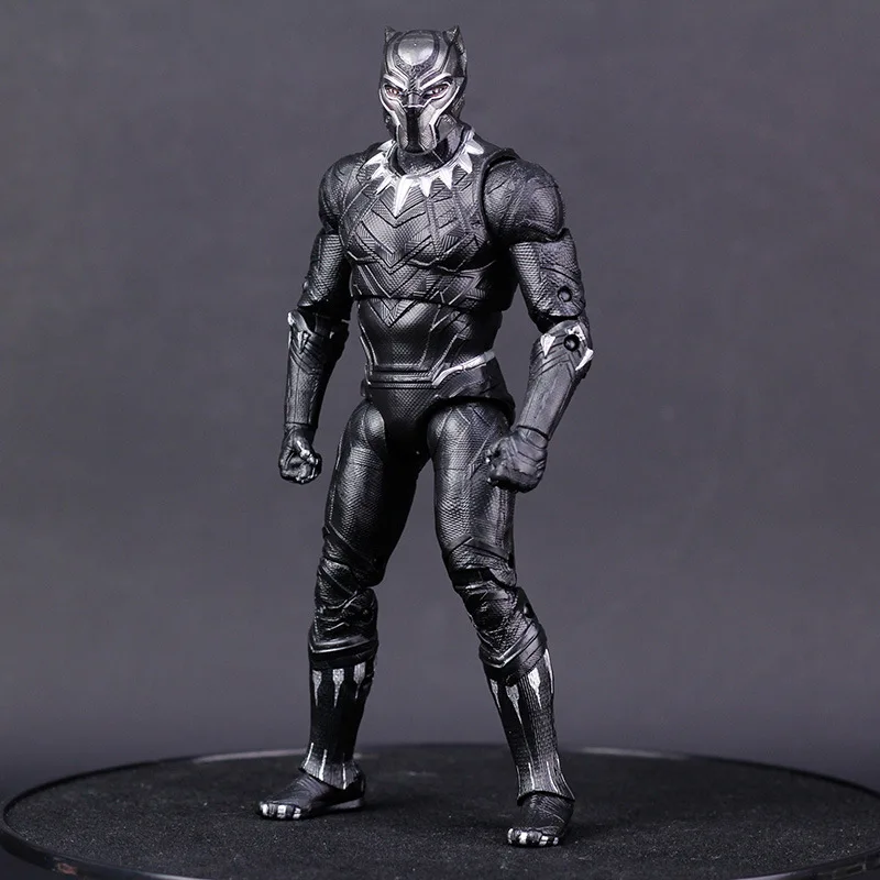 

18cm Marvel Avengers Infinity War Black Panther with Light Base Super Hero Action Figure Model Toy