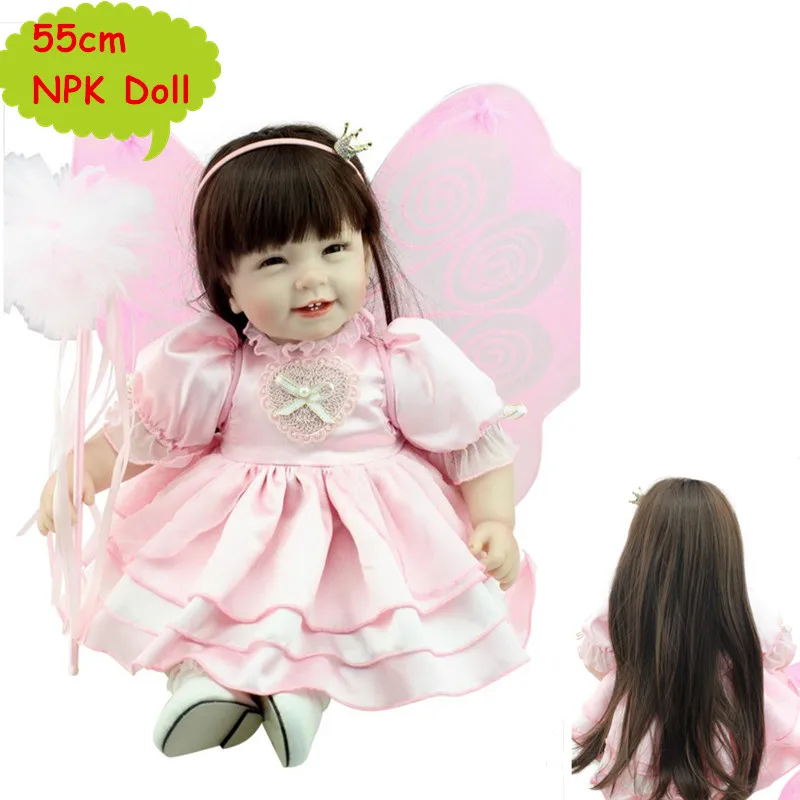 55 см бабочка крыло Reborn Baby Doll Мягкие силиконовые Adora младенец Reborn сладкий живой Bebe девочка игрушки как подарок для девочек игрушки Boneca