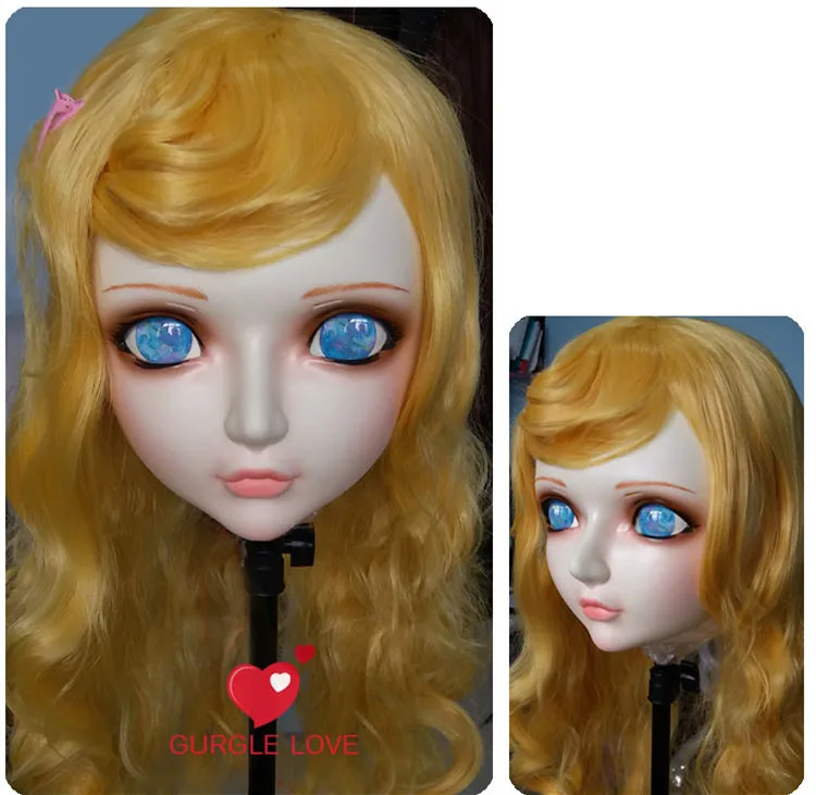

(GL003) Женская милая полимерная маска Kigurumi BJD для девочек, косплей японского аниме, ролевая Лолита, Реалистичная настоящая маска, Crossdress Doll