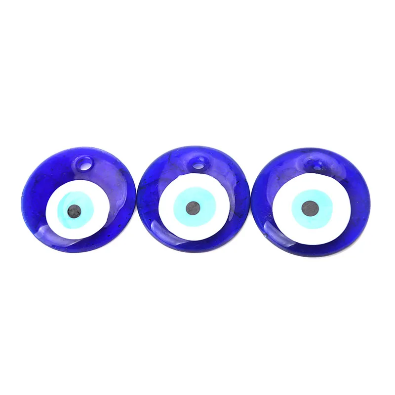1 шт. 30/40/50 мм классический синий Стекло evil eye Цепочки и ожерелья подвеской Модные Простые сглаза очарование для DIY ювелирное Интимные аксессуары