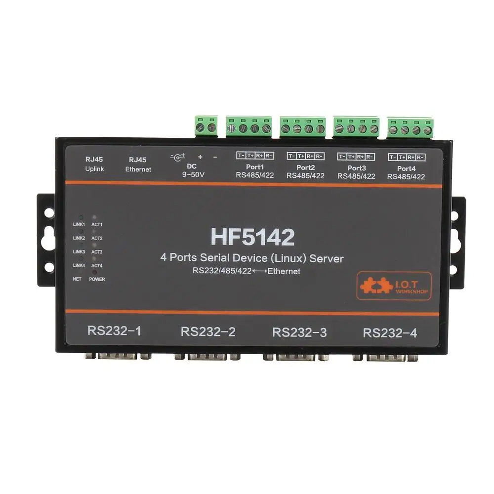 Серийный к RS232/485/422 четыре последовательных сервера Ethernet статическая Защита сети