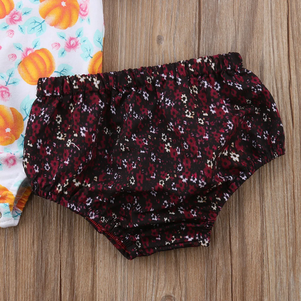 Для новорожденных девочек цветок ползунки футболка и шорты наряды Комплект