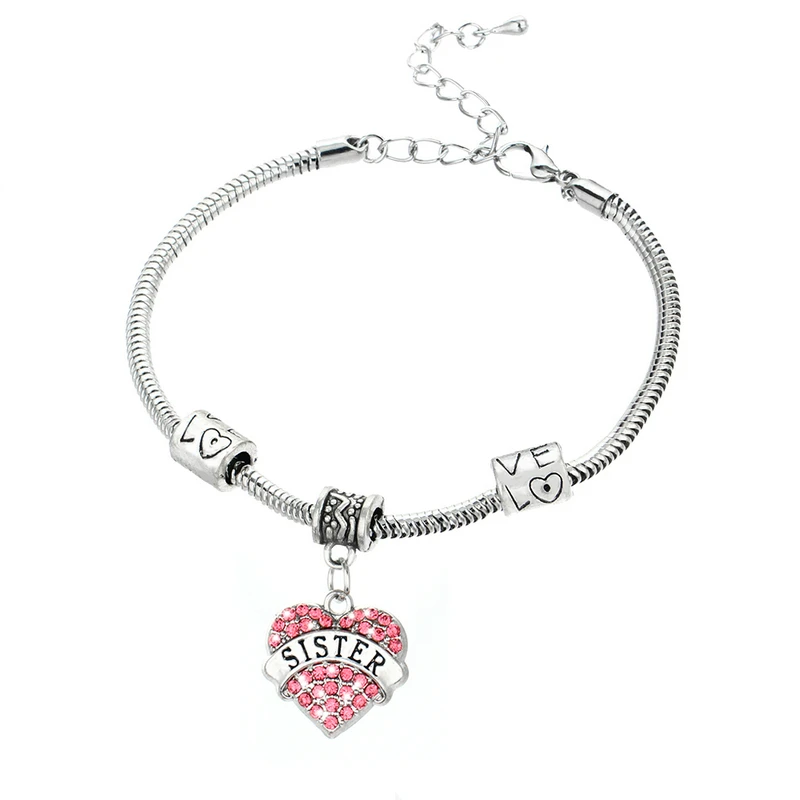 Новинка браслеты сестра браслет с подвесками бусинами для всей семьи женский на