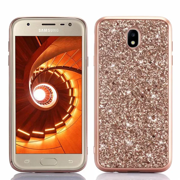 Европейская версия для samsung Galaxy J7 чехол с блестящими блестками Мягкий чехол для samsung Galaxy J7 J730 J3 Pro Чехол fundas - Цвет: pink