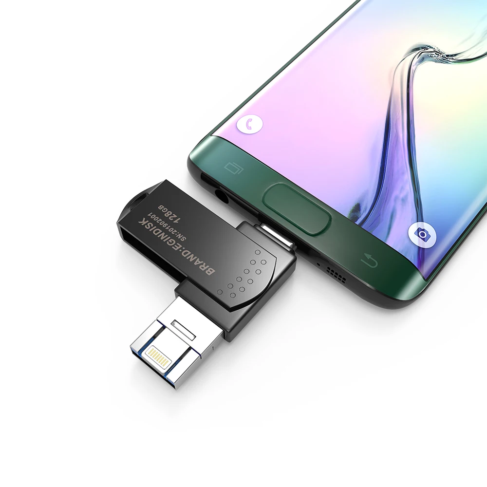 Тип C USB флэш-накопитель для iPhone/Andriod телефон Usb карта памяти с подсветкой и флешка
