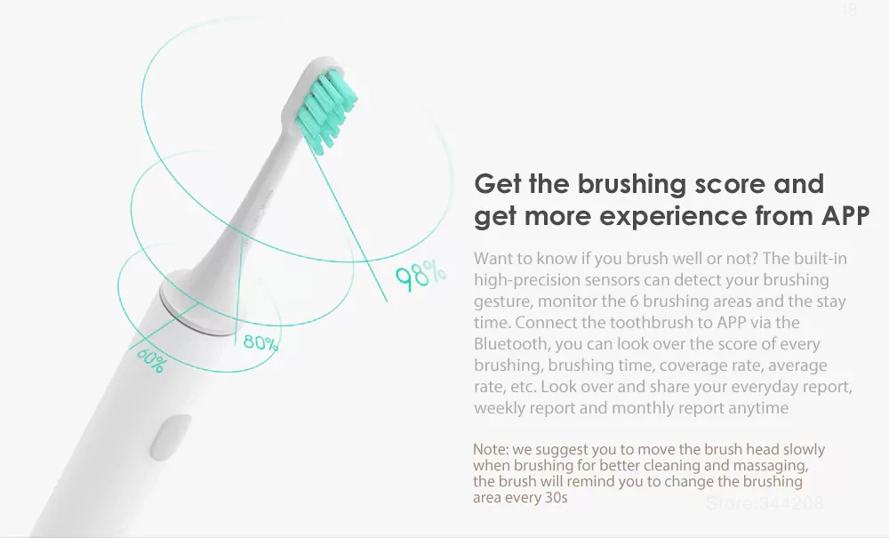 Xiaomi Электрический Зубная щётка Smart sonic кисть Высокое качество ультра sonic отбеливание зубов вибратор Беспроводной гигиена полости рта Mijia