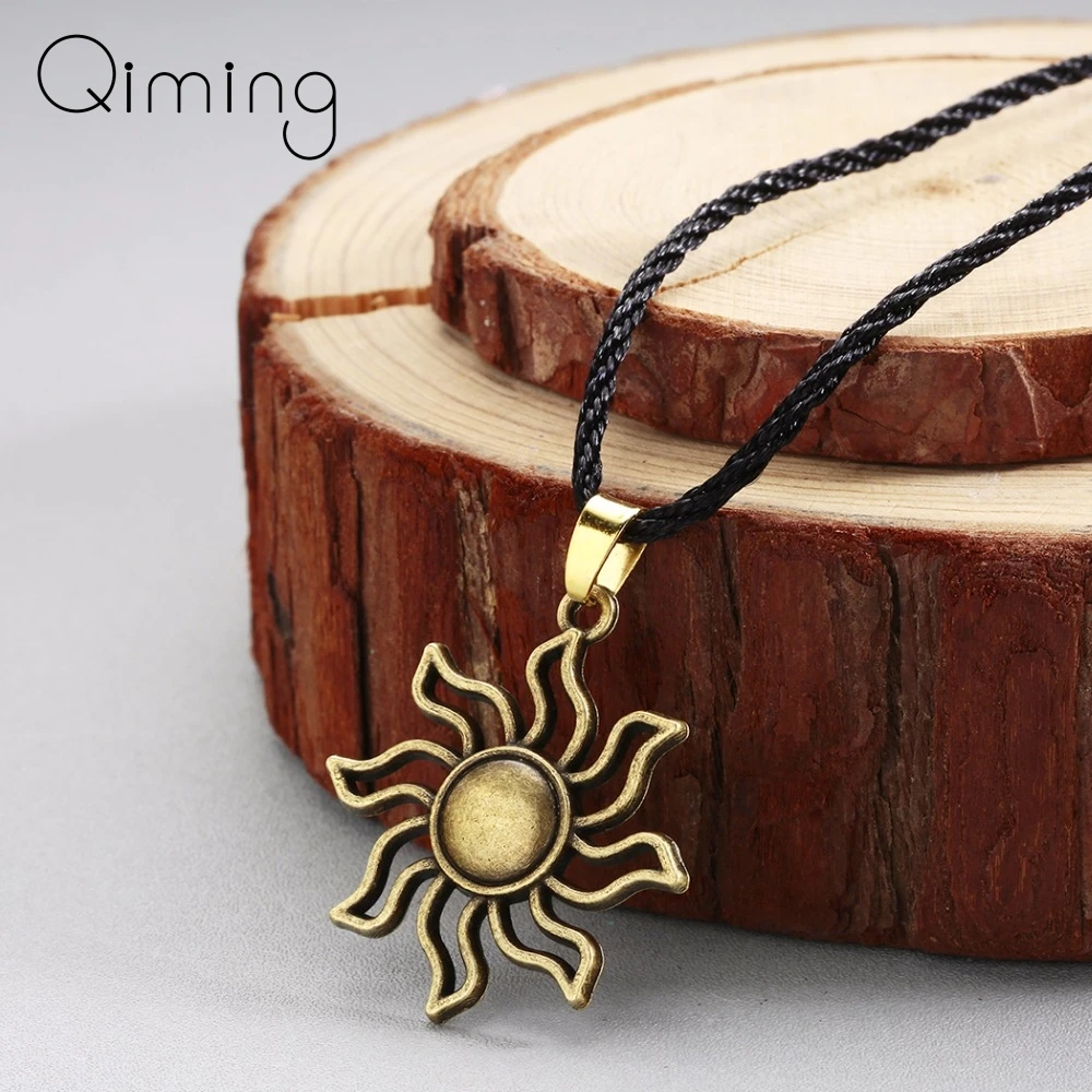 Женское винтажное ожерелье Fatima Hand Sun ювелирное изделие в скандинавском