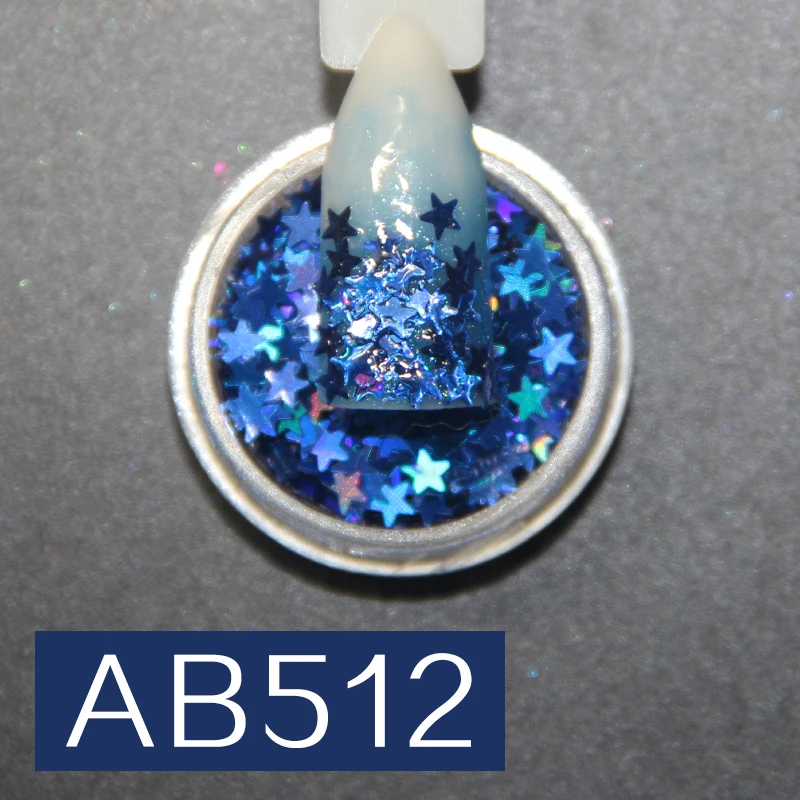 AB512 Блестящий хамелеоновый Блестки для ногтей, сверкающая втирка, блестящий Блестящий переливающийся дизайн ногтей - Цвет: AB512