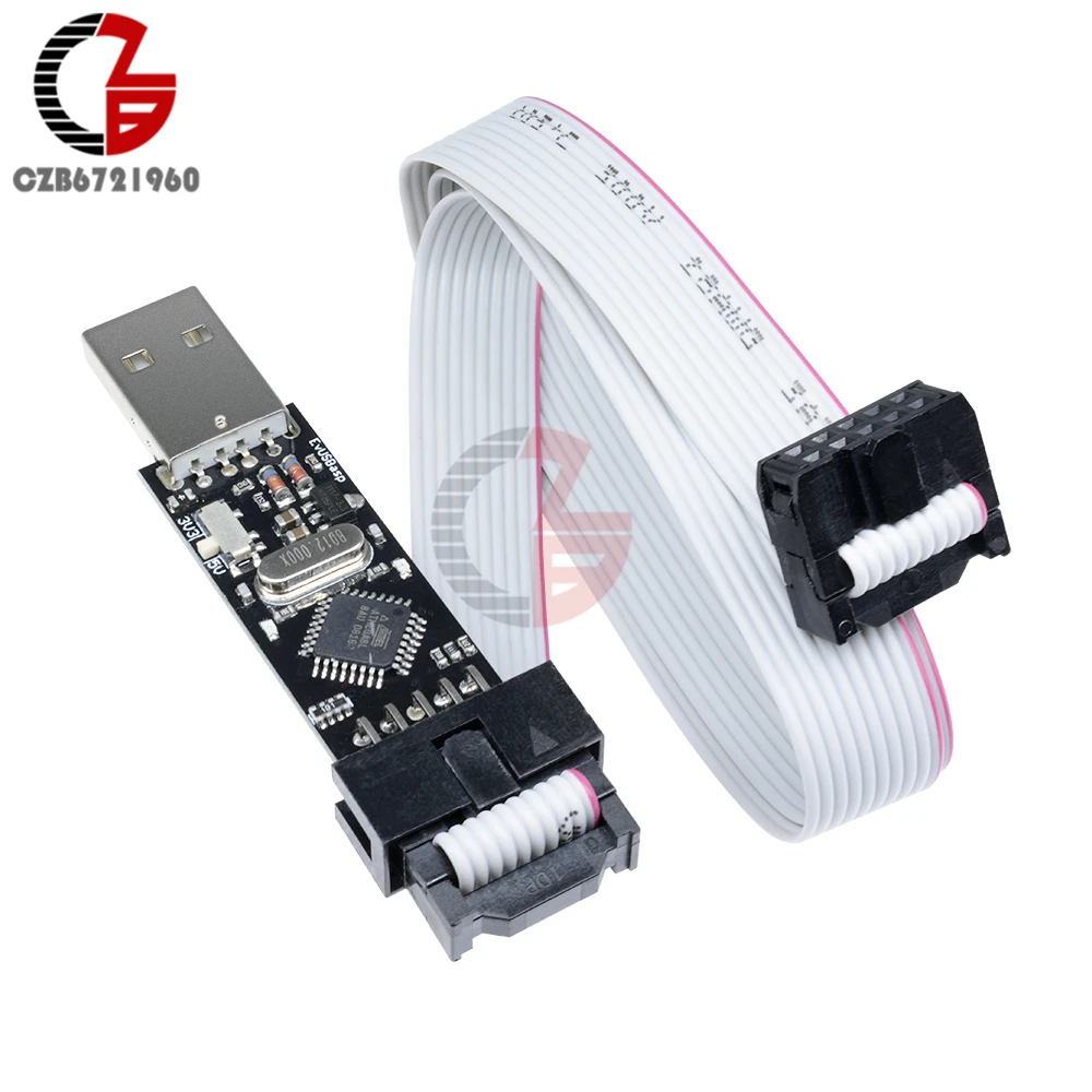 USBasp USB ISP 3 V 5V AVR программист ATMEGA8 ATMEGA128 с саморегулируемым предохранителем 6
