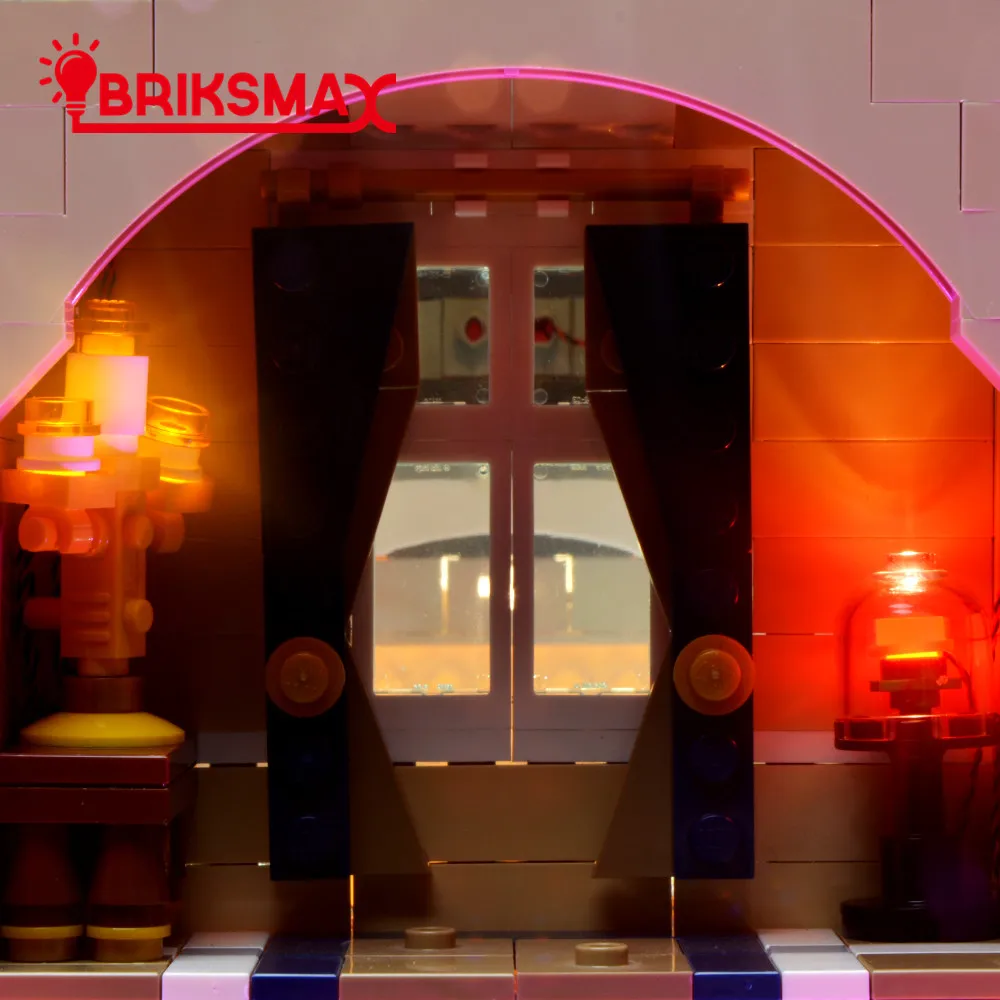 BriksMax светодиодный светильник Набор для креативной серии Золушка Принцесса замок строительные блоки совместим с 71040(не включает модель