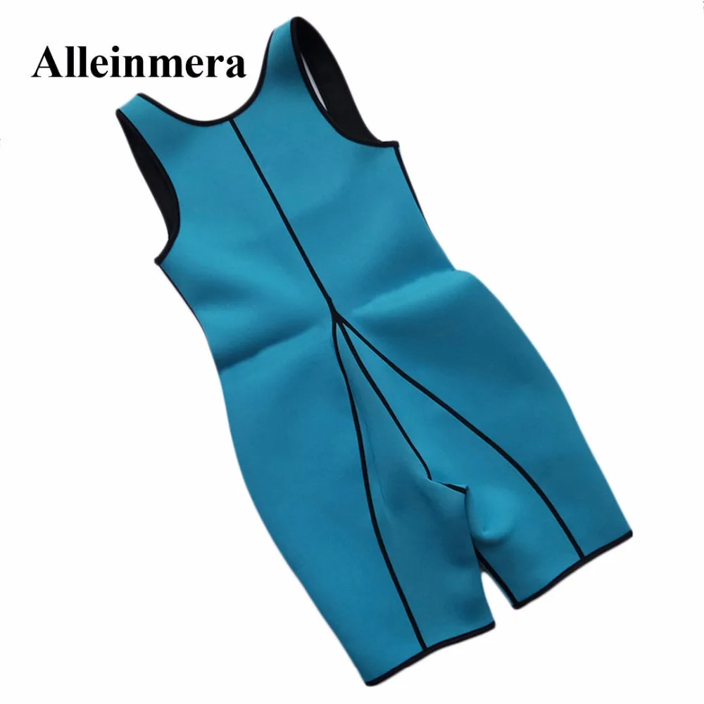 XS-5XL, синий, сексуальный, пот, цельный, для тела, Формирователь талии, корсет, формирователь, увеличивающий пот, термальный жилет, костюм для сауны, боди E13