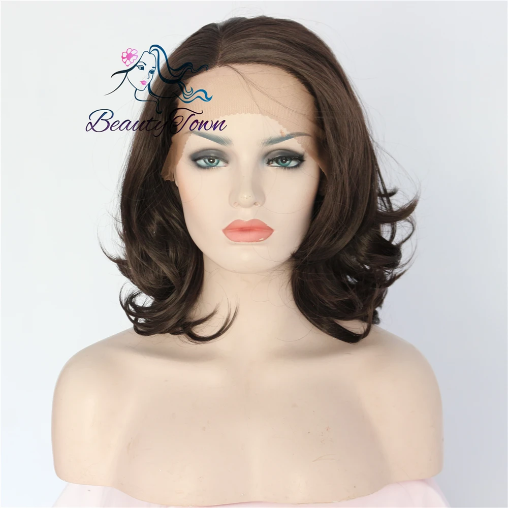 BeautyTown Bobo Тип термостойкие волосы серый цвет ручная вязка кружевной парик для косплея синтетические кружевные Передние Вечерние парики для подарка