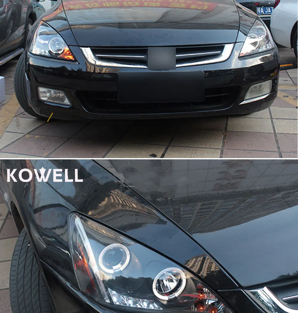 KOWELL Автомобиль Стайлинг фара для Honda Accord 2003-2007 светодиодный фары DRL HID Xenon Биксеноновые линзы