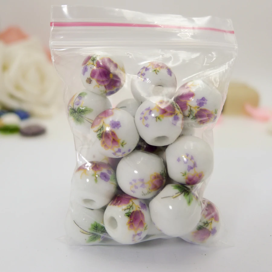 12 #40 шт для поделок керамические бисер сплющенный оптом фарфоровый Бисер