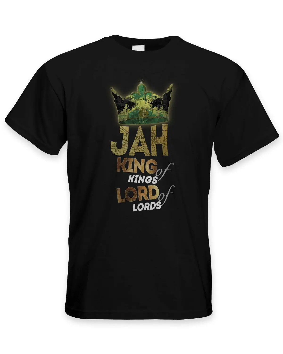 Jah King of Kings Rasta Reggae Мужская футболка Rastafarian Bob Marley крутая Повседневная мужская