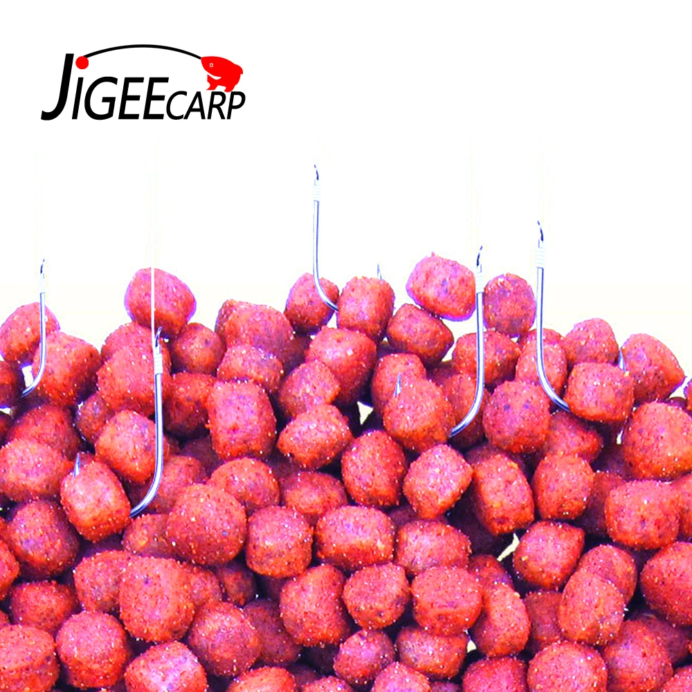 JIGEECARP 300pcs/100pcs Freshwater Carp Fishing Baits Grass Carp lure Fish Master Boillie Live Baits Ball Feeder Bait 6mm 9mm
