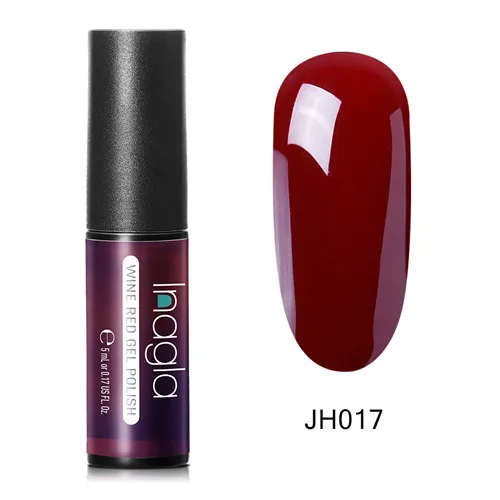 JH017 Inagla Гель-лак 5 мл винно-красная серия УФ-гель для ногтей Дизайн ногтей замачиваемый светодиодный светильник 36 цветов Vernis Полупостоянный - Цвет: JH017