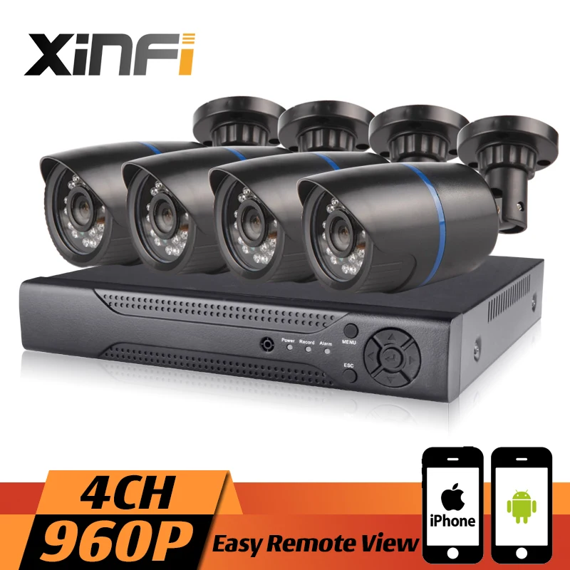 Сетевой видеорегистратор XINFI 4 канала 1080P 960 МП | Безопасность и защита