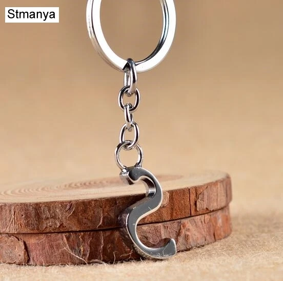 S Простой DIY 26 металлический брелок в виде буквы для мужчин и женщин симпатичная цепочка для ключей вечерние Подарочные ювелирные изделия автомобильный брелок - Цвет: S