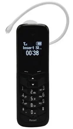 BM50 телефон 0,6" Мини карманный мобильный телефон волшебный голос bluetooth dialer heaphone гарнитура наушники sim карта циферблат мобильный телефон - Цвет: black