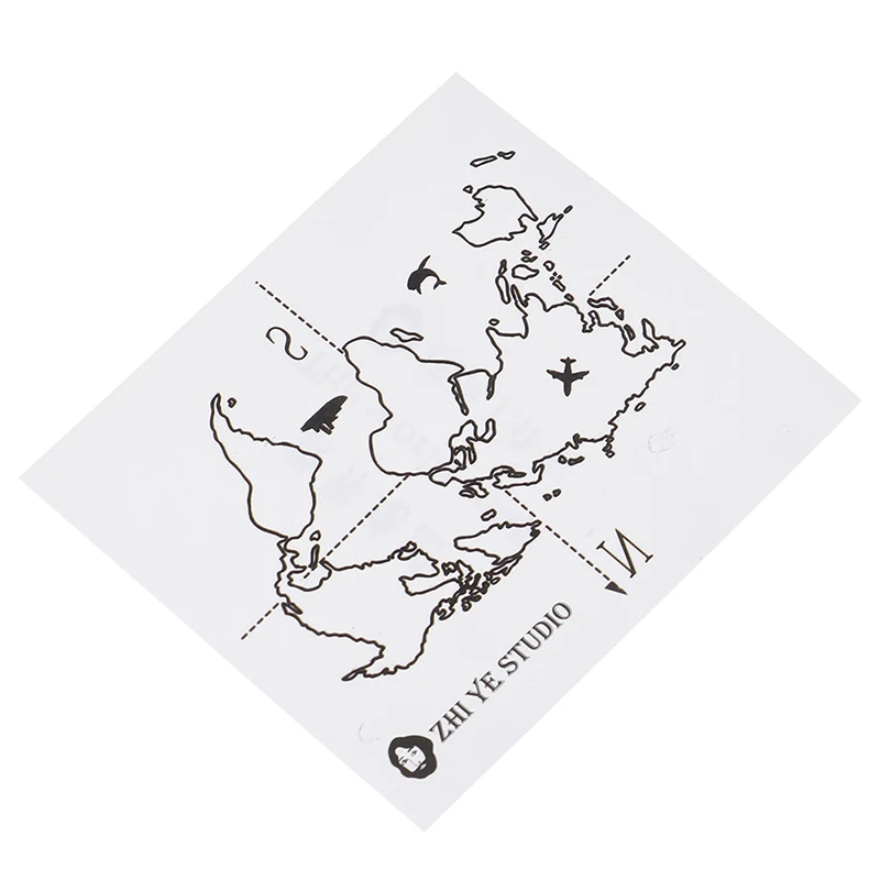 1 шт. новый дизайн водонепроницаемая Временная тату-наклейка с картой мира