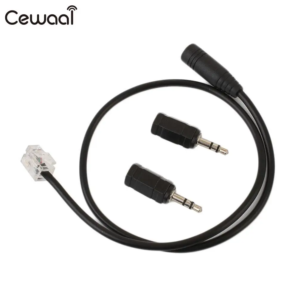 Cewaal RJ9 до 3 5 мм 2 разъем 40 см кабель адаптер телефонная гарнитура наушники кабели
