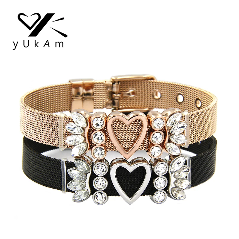 Ювелирные изделия YUKAM Crystal Стразы Sun Burst ангельские крылья сердце слайд шармы из