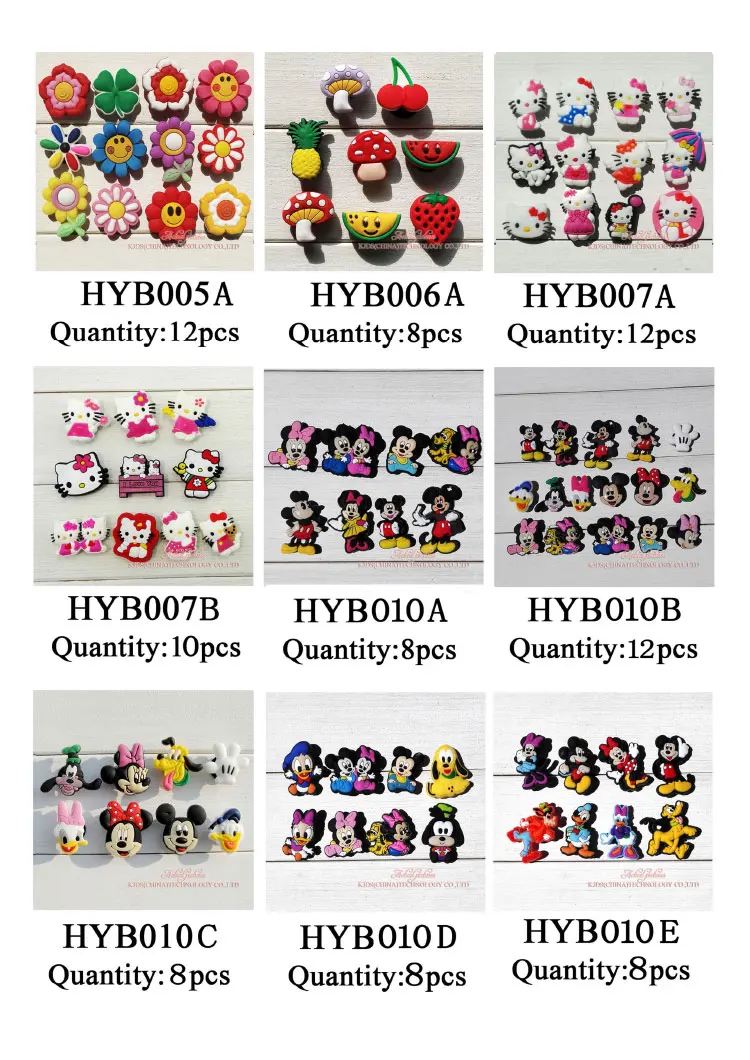 Смешанные модели 100 шт Моана трооллы Улица Сезам мультфильм ПВХ обуви подвески, аксессуары для обуви украшения для браслетов, Fit croc jibz